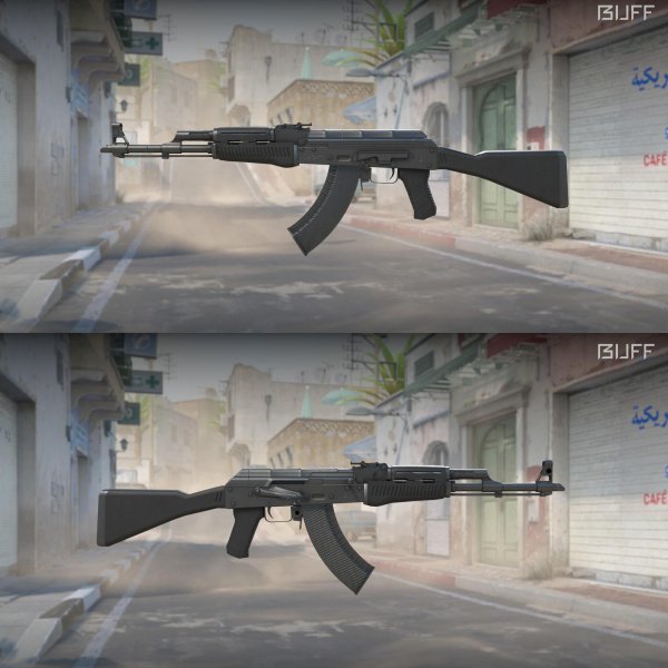 AK-47 | Tons de Preto - Bem Desgastada